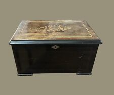 Antique Continental Marquetry Inlay Music Box