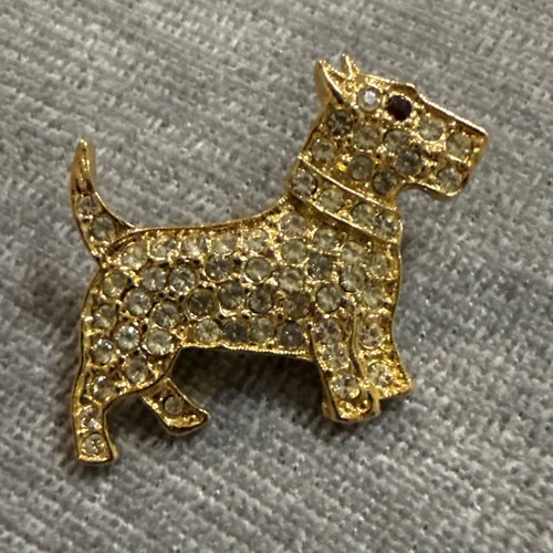Vintage pave rhinestone scotty - vintage,
