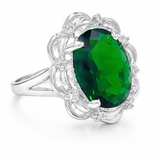 LAB CREATED 6.85 Cts EMERALD &