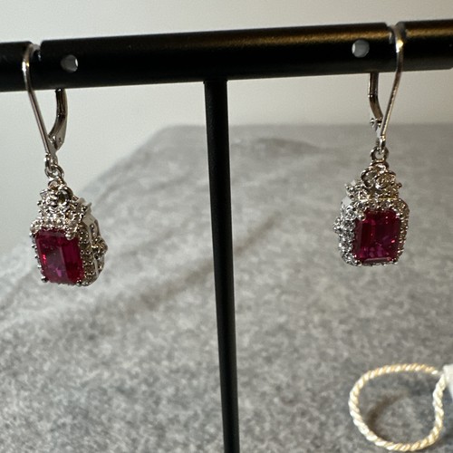 Qvc diamonique lab ruby - cz, w/