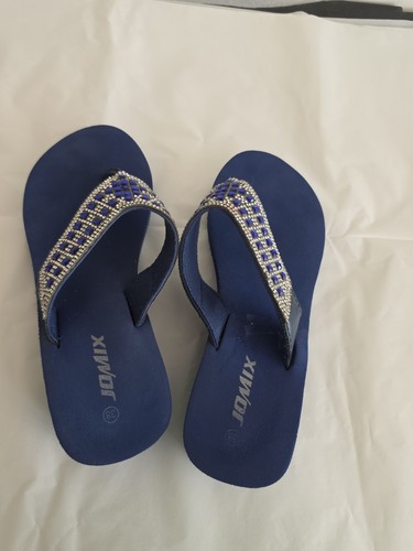 Jomix blue flip flops wedge - jomix,