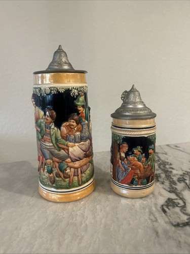 Vintage german beer steins - beer,