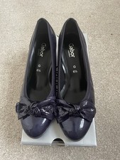 Ladies Navy Blue Patent GABOR