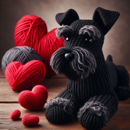 Luxury black schnauzer - black,