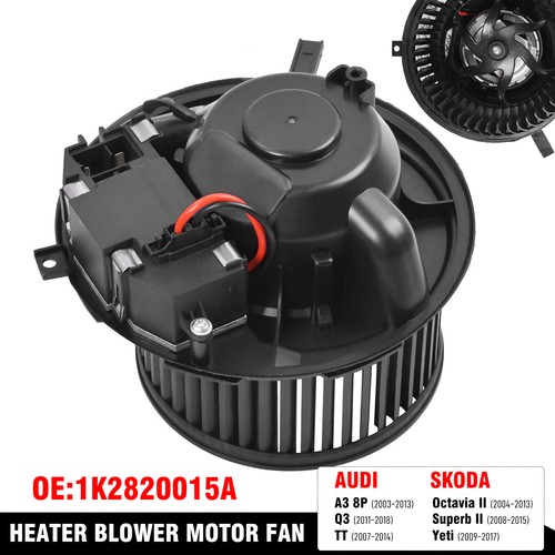 Heater blower motor - fan, w/