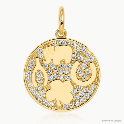 10k yellow gold - yellow, cz