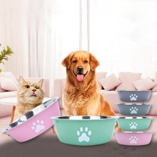 Stainless Steel Pet Bowl Anti-Slip Large Dog Cat Feeding Bowl Feeder Food Water