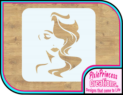 Pretty face lady mylar - face, h