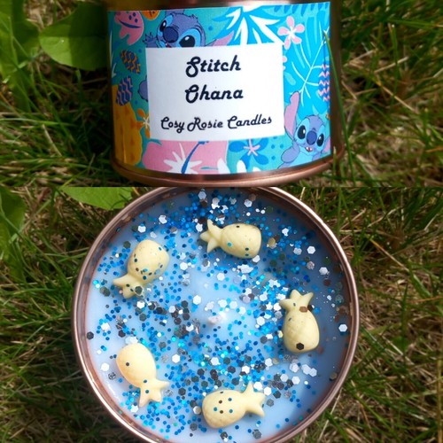 Handmade stitch disney candle - stitch,