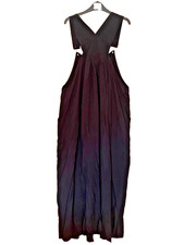 Aumora Plus Size 3XL Fit 18 20 22 Black Cotton 60in Pinafore Maxi DRESS