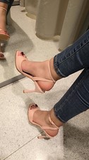 Zara Heels Nude Pink Size 4