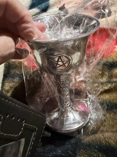Witches silver metal pentagram - witches,
