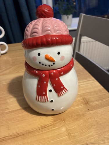 Snowman cookie jar - snowman,