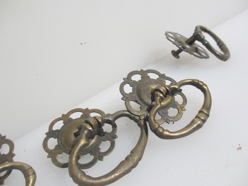 Vintage brass cabinet handles - vintage,