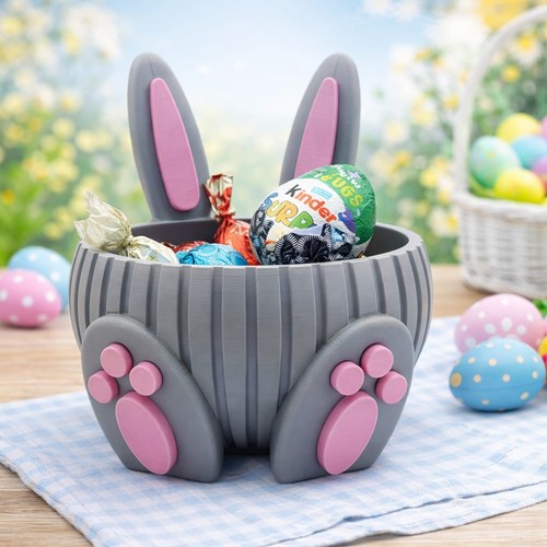 Easter bunny basket candy - easter,