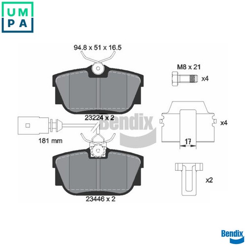 Brake pad set disc - brake,