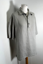 OSKA grey tunic shirt blouse top Size 3 14 16 VGC grey linen classic