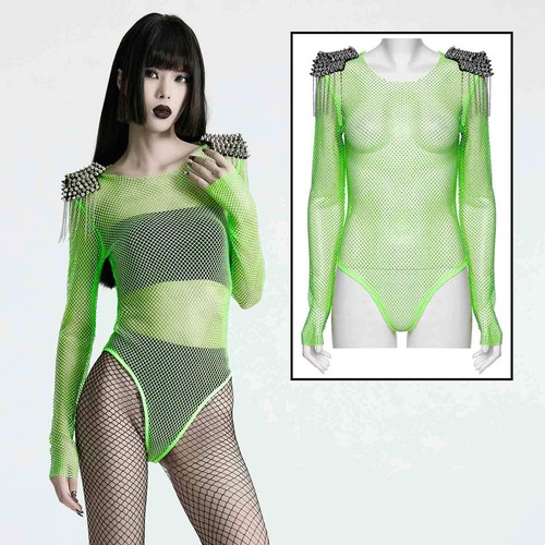 Punk rave fishnet - punk, bodysuit