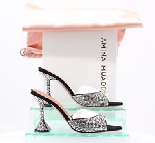 Amina Muaddi Ladies Caroline Crystal Suede Courts Black 39/ UK 6