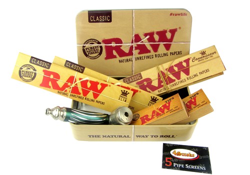 Raw brown smoking rolling tin - brown,
