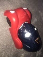 Pull And Go Zhu Zhu Blue Hamster With Car - Burger King Toy Crown on Back 