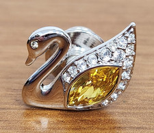 Swarovski Vintage Swan Tie Pin