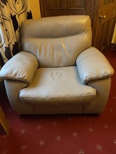 Grey Leather 3-Piece Suite