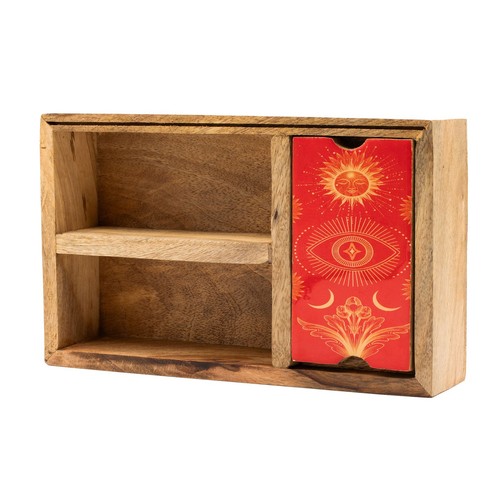 Three section tarot box with - section,