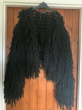 Black Shaggy Cardigan