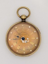 1900 Superior Timekeeper Pocket Watch. Swiss Made. Stop Function. Key & Chain.