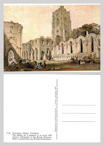 Postcard fountains abbey - fountains,