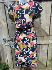 ZARA BASIC CO-ORD SET - PENCIL SKIRT(M-10) & CROP TOP(L-10-12) FLORAL PRINT