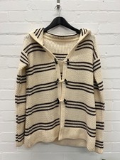 Cream brown stripe duffle