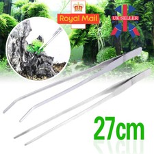 27cm Fish Tank Long Tweezers Aquatic Water Plant Aquarium Straight Bent Tool