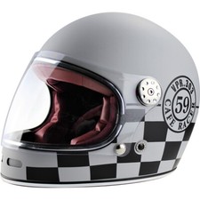 Viper F656 Vintage Full Face Fibreglass Classic Motorcycle Helmet - 59 Matt Grey