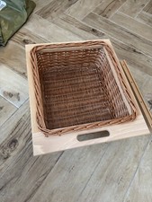 2 x Pull out Wicker basket for