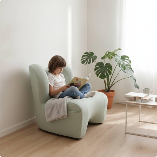 Upholstered sofa chair with - sofa,