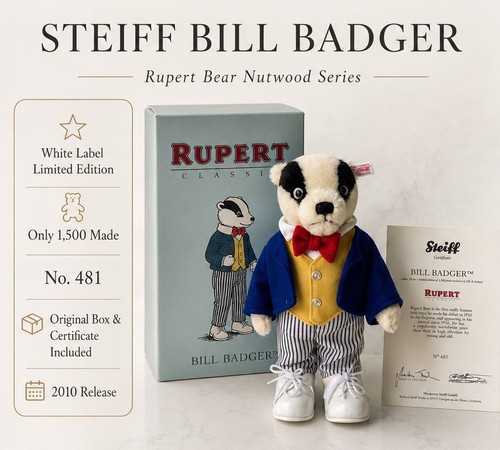 Steiff bill badger rupert bear - steiff,