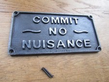 Rustic iron plaque sign wall