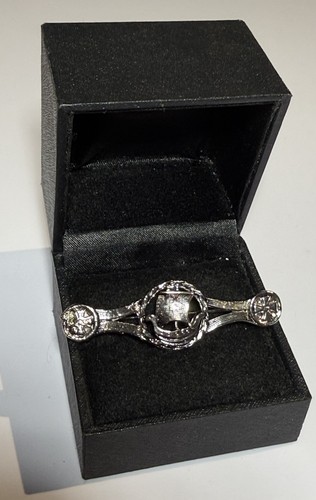 Vintage bar brooch silver - vintage,