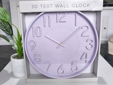 Lilac Pastel Colour Wall Clock