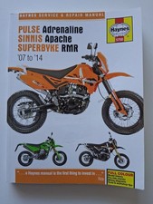 Haynes 5750 Pulse Adrenaline, Sinnis Apache, Superbyke RMR  07-14. Service Book.