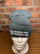 Hayes Pipe Supply Waste & Water Products Grey/Green Faded Beanie Winter Hat