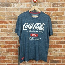 Vintage Coca Cola  T Shirt Official Tee Look Graphic Spell Out Varsity L