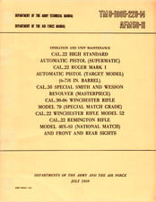 104 pg. 1959 TM 9-1005-226-14 CAL. 22 WINCHESTER RIFLE 52  Manual on Data CD