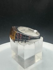 Mens tiger eye ring signet