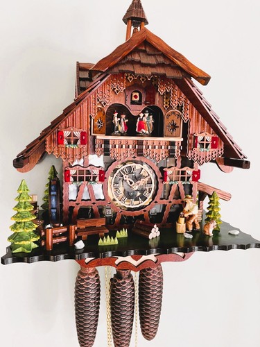 Cuckoo clock black - clock, forest