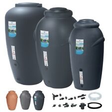 Rainwater Tank Water Butt Plastic Container with connection Kit 210L 360L 440L