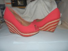 Peacocks espadrille roped wedge heel size 5, little used