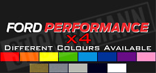 4 X FORD PERFORMANCE LOGO STICKERS - DIFFERENT FORD COLOURS AVAILABLE